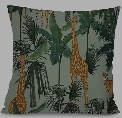 £7.99 • Buy Giraffe Cushion Cover Animal Safari Giraffe Cushion Cover 45x45cm 