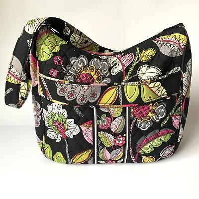 Vera Bradley Purse RETIRED Moon Bloom Pattern Adjust Strap Inner/Outer Pockets • $21.99