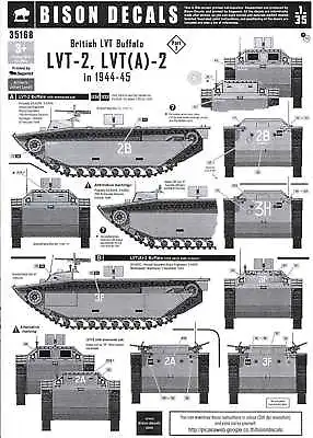 Bison Decals 1/35 BRITISH LVT-2 And LVT(A)-2 BUFFALO In 1944-1945 • $6.99