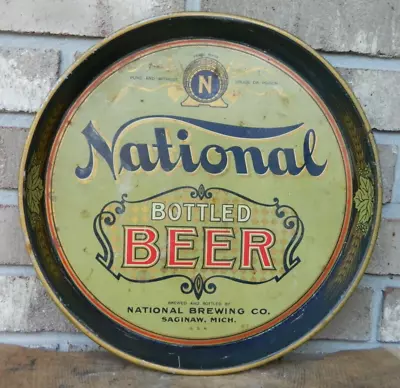 Rare Early National Brewing Co. Beer Tray (Saginaw Michigan) Possibly Pre-Pro • $995