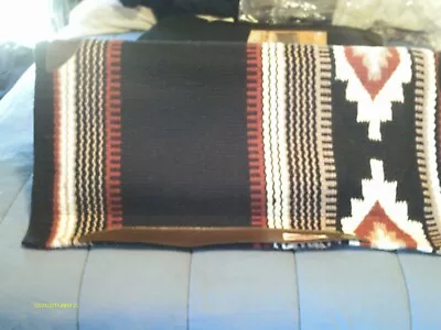 Saddle Pad Showman Memory Foam Aztec Pattern  BlackTan Red And Cream • $99.99