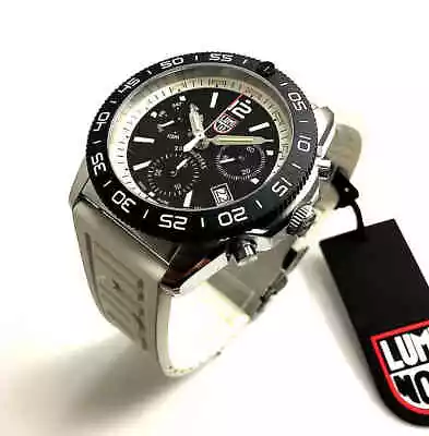 Men's Luminox Pacific Diver Chronograph White Strap Swiss Watch 3141 • $479.24