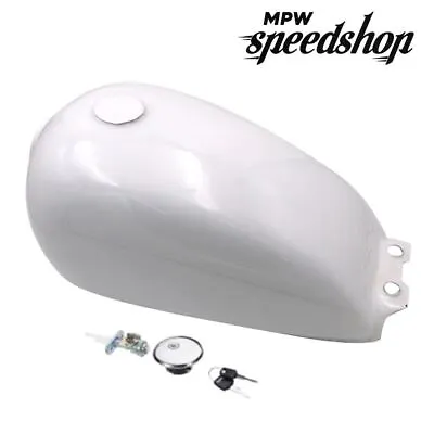 White Cafe Racer Fuel Gas Tank 9L/2 Gallons For Suzuki GN 125 94-01 • £36.39