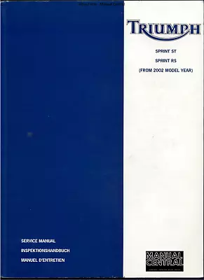 Triumph Sprint St Rs Service Repair Workshop Manual Reprinted 2002 Edition • $37.32
