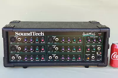 Vintage Soundtech Quickmix 6 QM6 PA Stage Analogue Mixer 100W Amplifier Working • £75