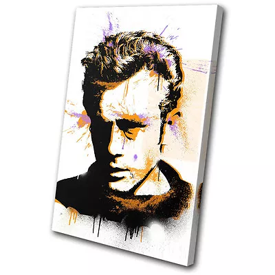 Iconic Celebrities James Dean SINGLE CANVAS WALL ART Picture Print VA • £19.99