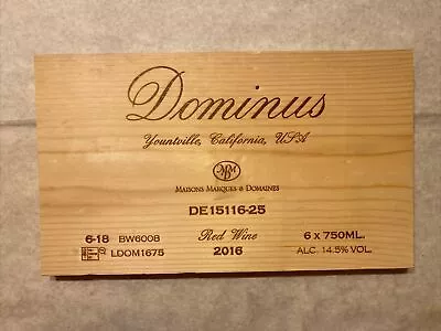 1 Rare Wine Wood Panel Dominus Napa California Vintage CRATE BOX SIDE 3/24 1265 • $10.99