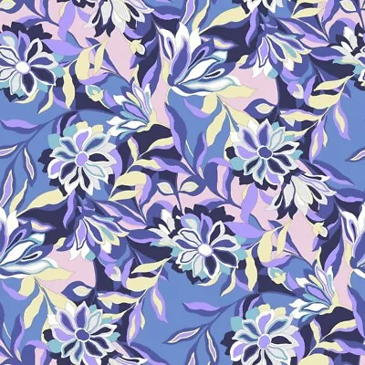 Floral Design Printed On Poly Moroccan Fabric By The Yard - Style P-3004-754 • $6.56