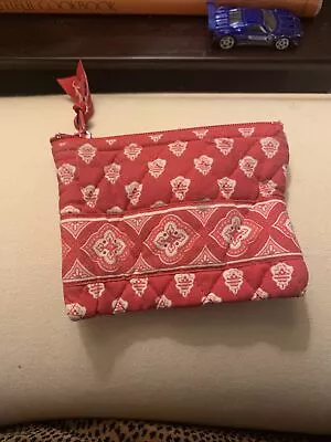 VERA BRADLEY Nantucket Red Zip Coin Purse Retired Pattern VGC Made In USA • $7.25