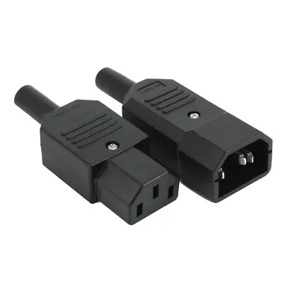 1 Pair AC250V 10A IEC C14 Male C13 Female Inline Adapter Plug Socket Connectors • $12.29