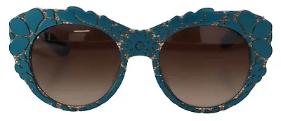 Dolce & Gabbana Sunglasses DG4267F Blue Flower Pattern Cat Eye Acetate 530usd • $191.37