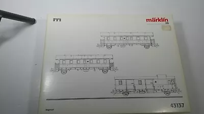 Marklin Ho 43137 Era II3 -passenger Car Set • $144.10