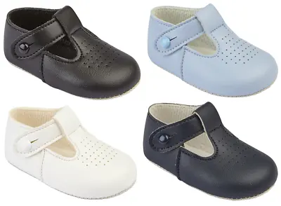 Baby Shoes Boys BAYPODS Pram Christening Traditional T Bar EARLY DAYS  • £11.79