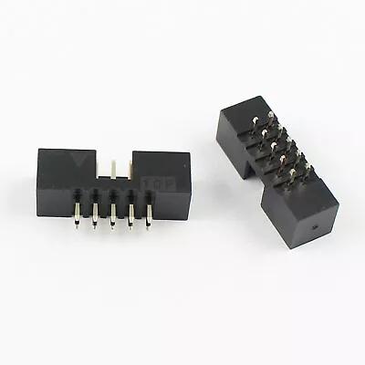 5Pcs 2mm 2.0mm Pitch 10 Pin Straight Male Shrouded Box Header IDC Connector • $1.27