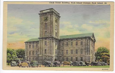 £1.43 • Buy Postcard-clock Tower Building-rock Island Arsenal-rock Island, Illinois