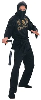 Deluxe Adult Ninja Costume Black OS (One Size Fits Most) • $21.99