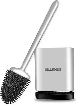 Sellemer Toilet Brush And Holder Set For Bathroom Flexible Toilet Bowl Brush He • $12.11