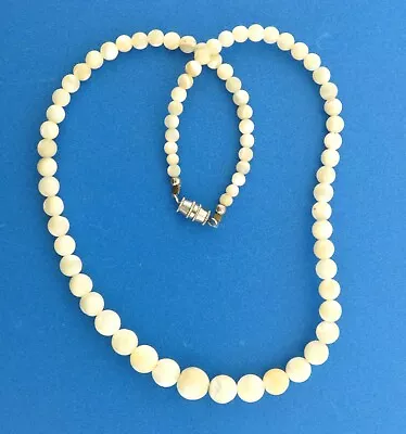 Mother Of Pearl Shell Bead Necklace Strand 4-9 Mm 17  • $32.99