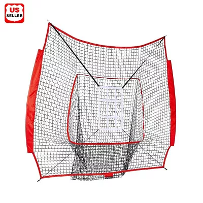 Baseball & Softball Replacement Strike Zone 7ft X 7ft (NET ONLY)Heavy Duty Red • $19.98