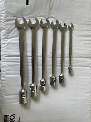 Snap-On Tools Vintage SAE Flex Head Combo Socket Wrenches USA 6 Piece Set • $134.99