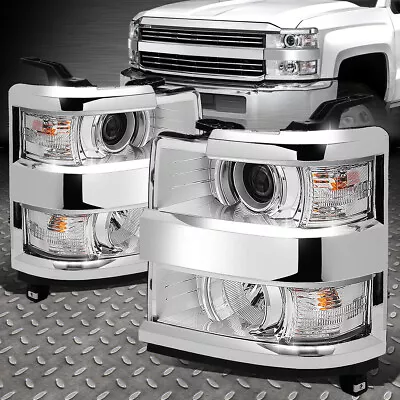 For 15-19 Chevy Silverado 2500hd 3500hd Chrome Housing Projector Headlight Lamp • $319.88