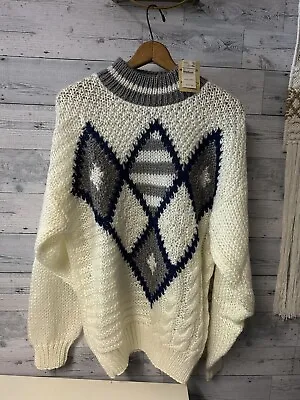 VTG FORUM Hand Knitted Sweater Mens Size Medium NWT • $50