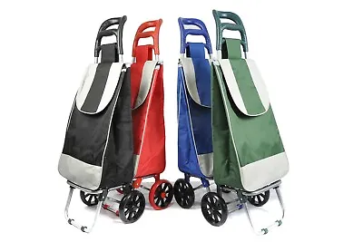 £14.99 • Buy Large Lightweight Wheeled Shopping Trolley Push Cart Luggage Bag With Wheels New
