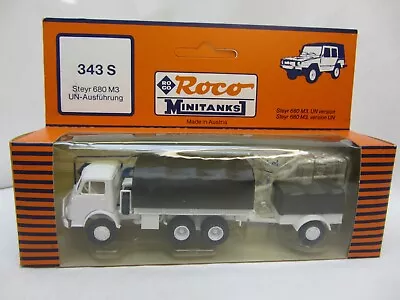 ROCO MINITANKS DBGM #343 S UN Version Steyr 680 M3 Cargo Truck And M101 Trailer • $16