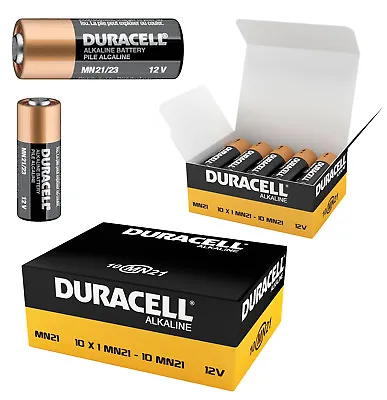 Genuine 10 X Duracell Mn21 A23 12v Alkaline Battery 23a K23a E23a V23ga In Box • £9.95
