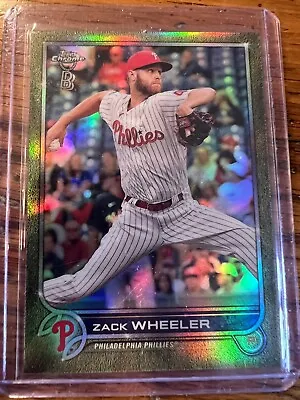 2022 Topps Chrome Ben Baller Chartreuse Refractor /15 Zach Wheeler #207 Phillies • $19.95