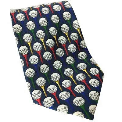 $15.75 • Buy Utopia Golf Balls Golf Tees All Over Print Sports Novelty Silk Necktie
