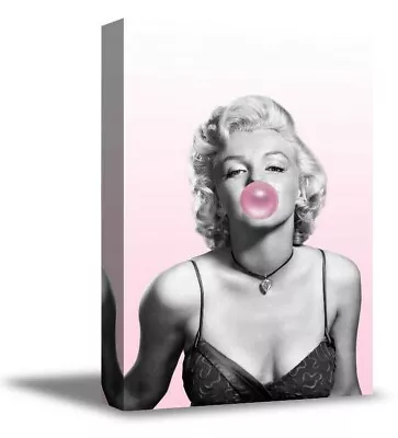 Classic Marilyn Monroe Wall Decor Marilyn Monroe Pink Bubble Canvas Art • $38.99