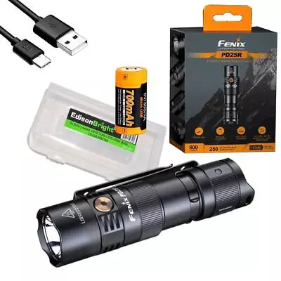 Fenix PD25R 800 Lumen LED EDC Flashlight W/battery & Batt Carrying Case • $59.95