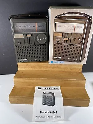 $50 • Buy VTG 1975 IN BOX Lloyds AM Solid State Portable Radio Working NICE LOOK!
