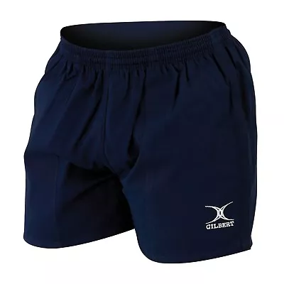 Gilbert Mercury Men's Cotton-Drill Rugby Shorts - Navy  - Sizes S - 5XL • $39.45