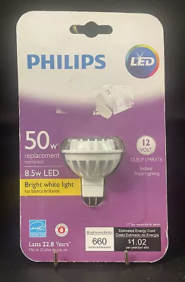 GENUINE 50W 8.5W LED Phillips Indoor Track Light Bulb Bright White GU5.3 MRX16 • $14.95