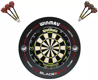 Winmau MvG Dart Board Michael Van Gerwen + Pro-Line Dartboard Surround • $209.95