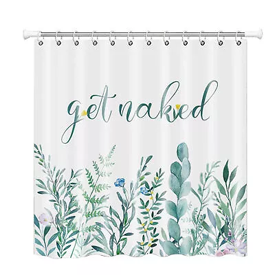 Bathroom Accessories Leaves Shower Curtain Eucalyptus Washable Water Proof • $27.31