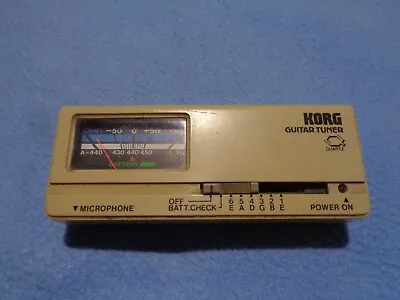 Vintage KORG Guitar Tuner GT-6J Quartz Analog Untested But Looks OK White • $24.99