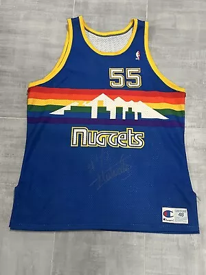 Vintage Signed Dikembe Mutombo Denver Nuggets Authentic Jersey Size 48 • $1499.99