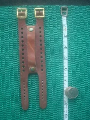 VTG USA Wide Cuff Watch  Strap Wrist Watch Leather Hippie Biker Punk Wrist Band • $14.99