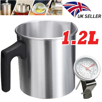 £7.49 • Buy Stainless Steel Pouring Pot Candle Making Wax Melting Jug Pitcher DIY Soap Tool