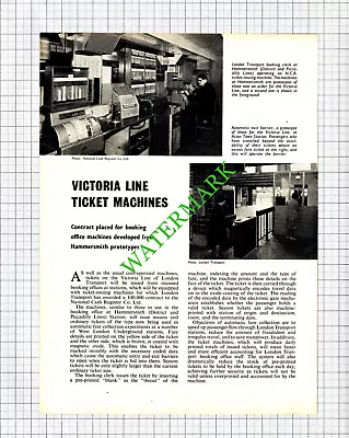 Victoria Line Railway National Cash Register Co Hammersmith   -1968 Cutting • £7