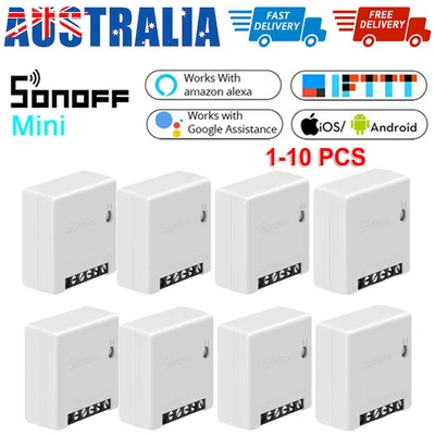 $16.59 • Buy 10PCS SONOFF MINI R2 Smart Switch Remote Control WiFi Switch For Google Alexa