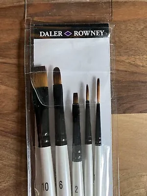 Daler Rowney Graduate All Purpose Brush 5 Pack Set Acrylic Watercolour Liner • £9.95