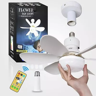 Socket Ceiling Fan With Light 20.5in Screw Ceiling Fans With Lights • $36.91