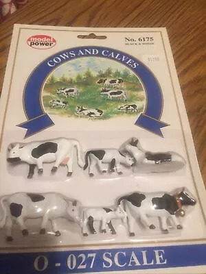 MODEL POWER O SCALE Cows & Calves - Black & White (6 PC) NEW 6175 • $12