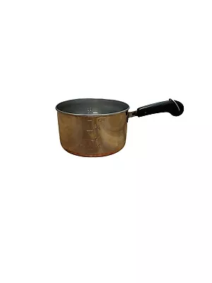 Revere Ware 1801 Copper Bottom 1 Cup Measuring Cup / Butter Warmer Sauce Pan USA • $14.99