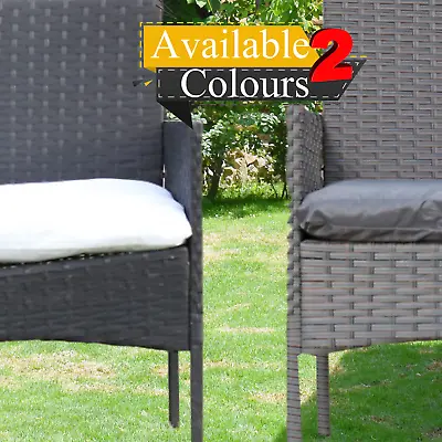 £102.24 • Buy Rattan Garden Furniture Set 4 Piece Outdoor Sofa Chairs Table Patio Wicker Set