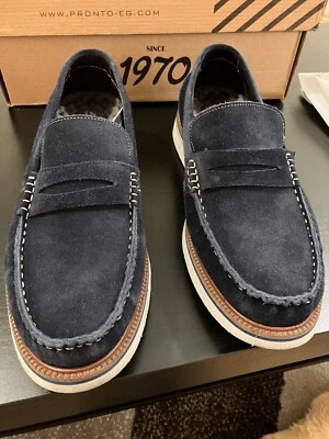 £24.99 • Buy Pronto Mens Navy Suede Slip On Casual Loafer Size 41 EU 7 UK 